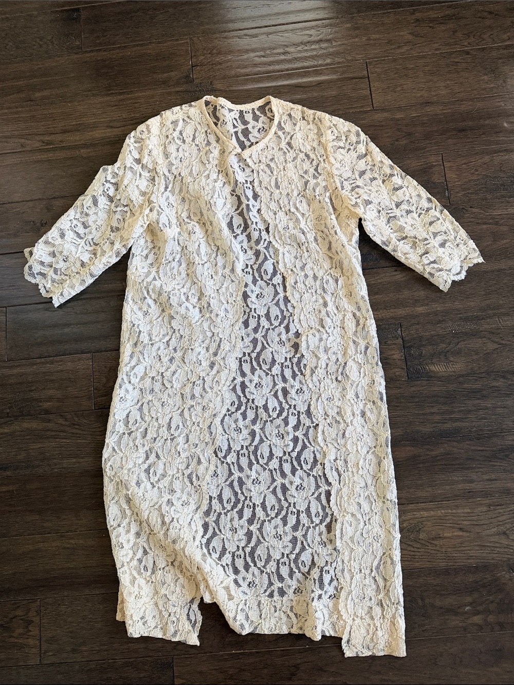 Women's Ivory Lace jacket-duster